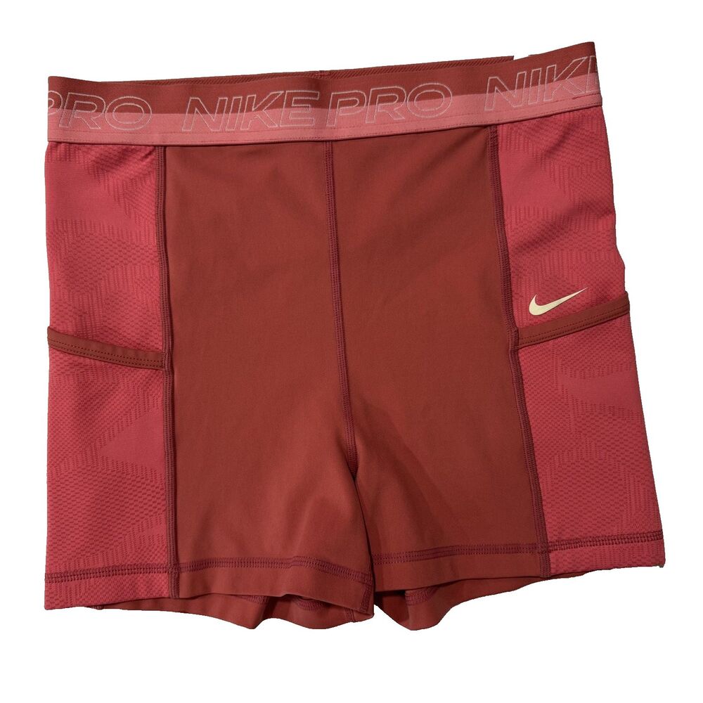 Nike Pro Compression Shorts Medium Pink Dri-FIT Training Gym Womens DX0059-656